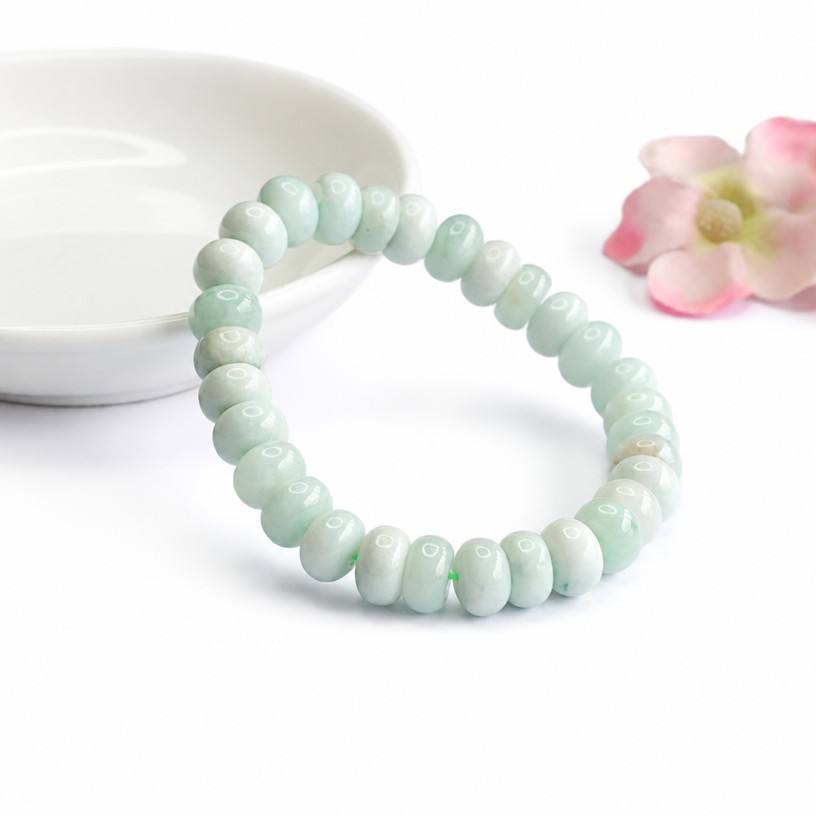 Burmese Grade A Jadeite Jade Abacus Bead Bracelet