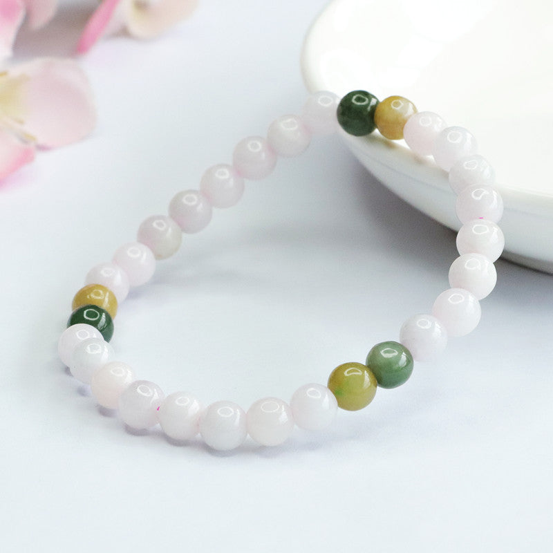 Burmese Grade A Jadeite Jade Multi-Color Beaded Bracelet