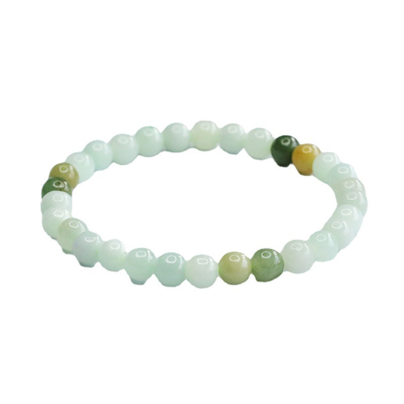 Burmese Grade A Jadeite Jade Multi-Color Beaded Bracelet