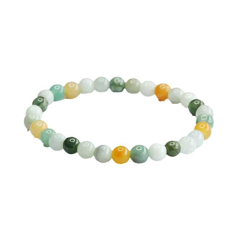 Multi-Color Jadeite Jade Beaded Bracelet